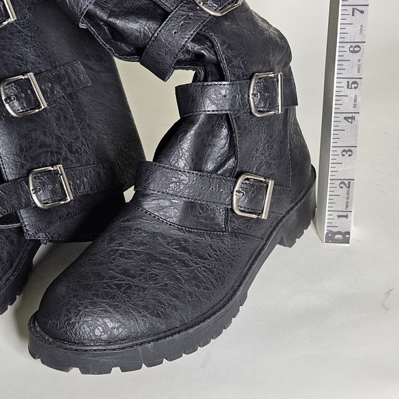 Pleaser GOTH110, Men's Black PU (Leather look) boots. Size S (8-9) - Picture 3 of 7